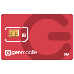 new copy of Gen Mobile PrePaid SIM 5G Card - (Rose)