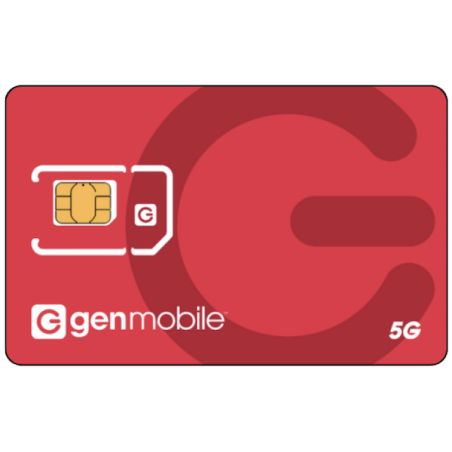 new copy of Gen Mobile PrePaid SIM 5G Card - (Rose)